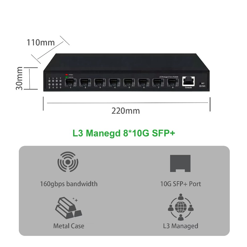 Switch di rete gestito L3 con  - Sfp+ 10G Managed Switch 8 Port recensione e prezzo
